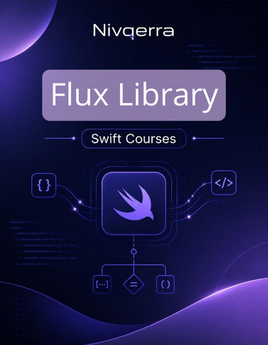 Nivqerra Flux Library Swift Courses with Swift logo on a dark background